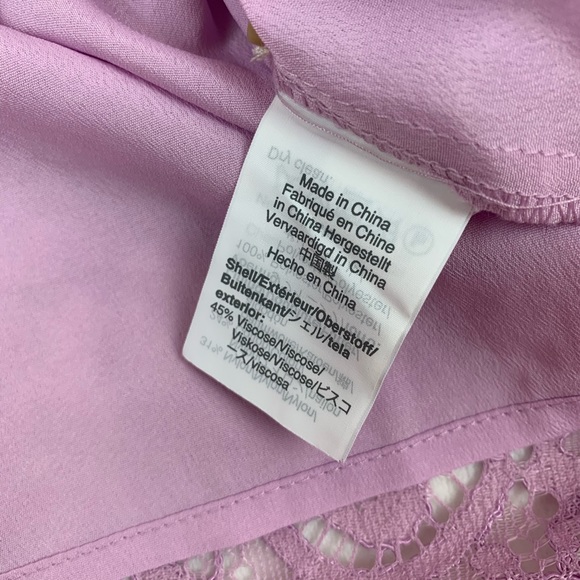 J Crew short sleeve lace blouse top lilac purple - Picture 6 of 8